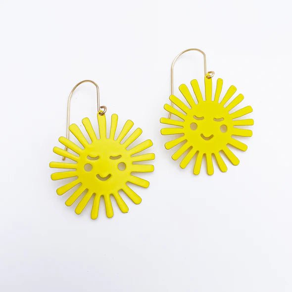  DENZ Mini Yellow Suns earrings