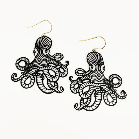 DENZ Octopus dangles in black 