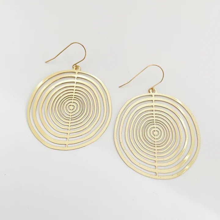 DENZ Orbit (flat) dangles in gold 