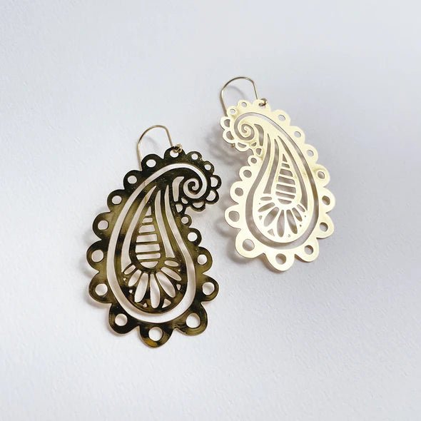 DENZ Paisley dangles in gold 
