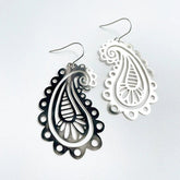 DENZ Paisley dangles in silver 