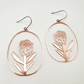 DENZ Proteas in rose gold earrings
