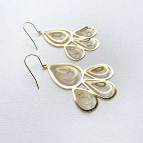 DENZ Reverie dangles in gold, angled view