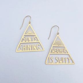 DENZ Sun is Shining, Weather is Sweet in Gold earrings