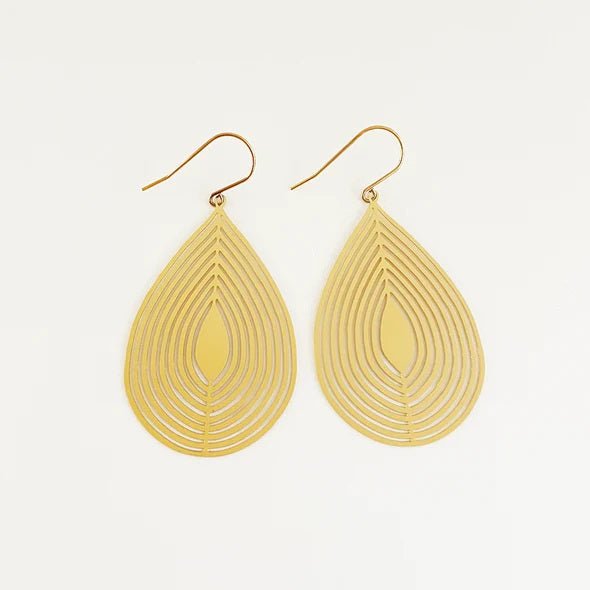  DENZ Tear dangles 'flat' in gold 