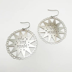DENZ You Are Magic in silver earrings