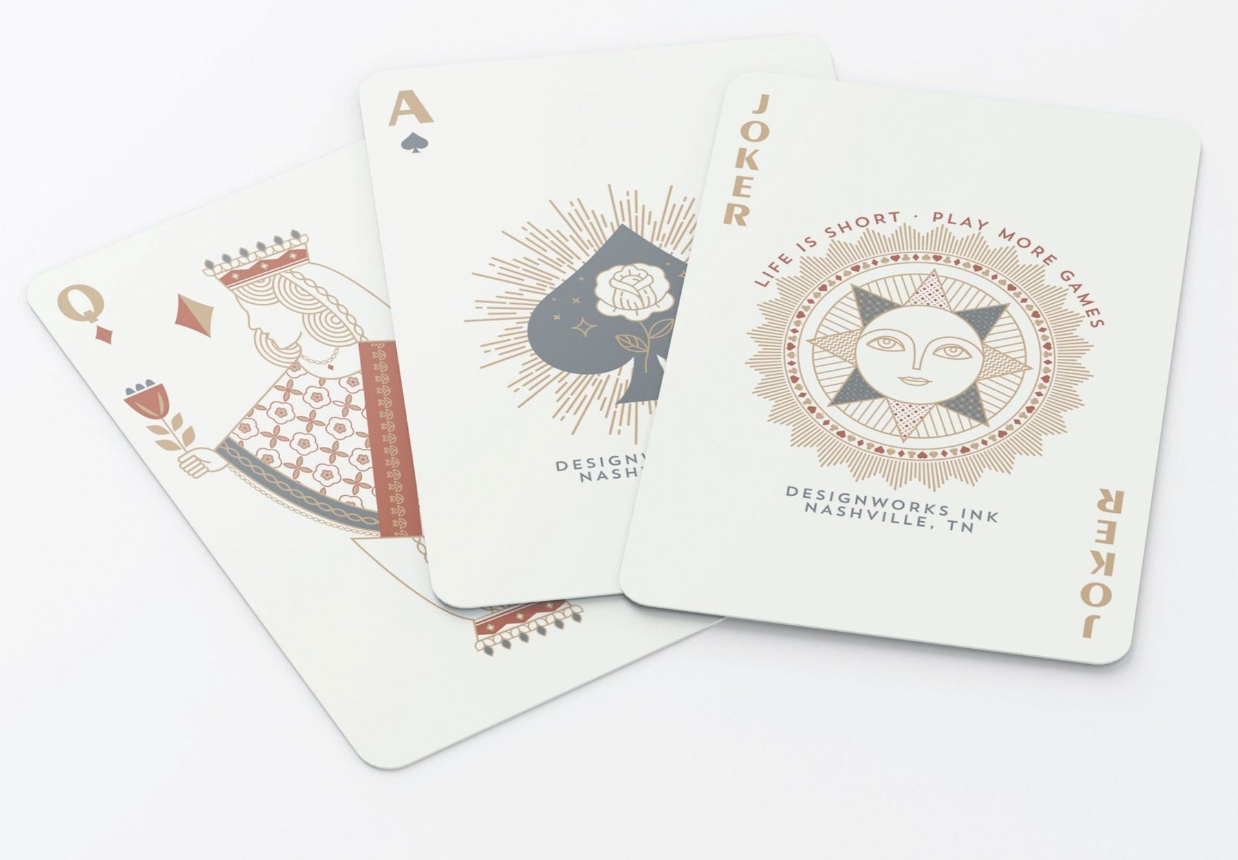 TERRACOTTA MODERN DECO playing cards