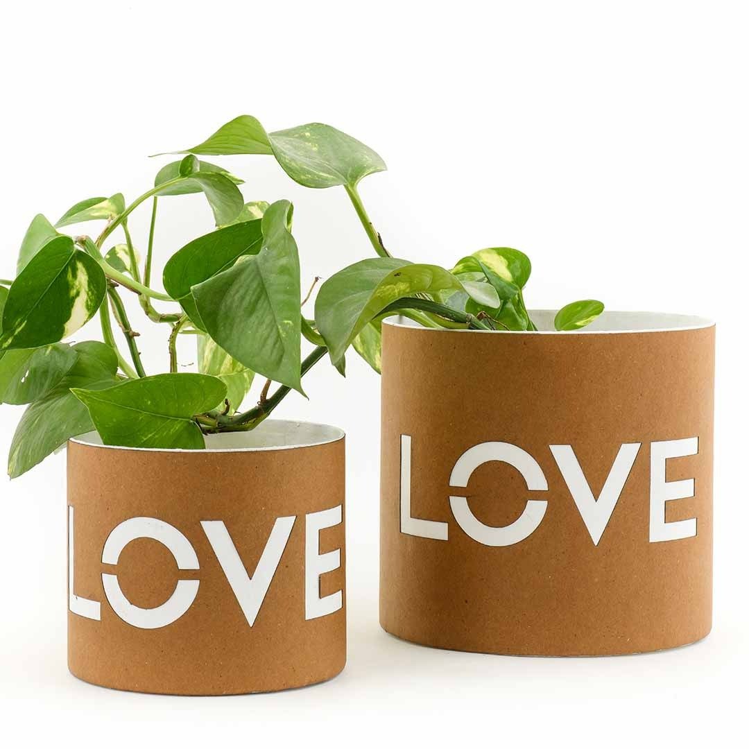 Love Naturally Paper Pottery Planter Pot