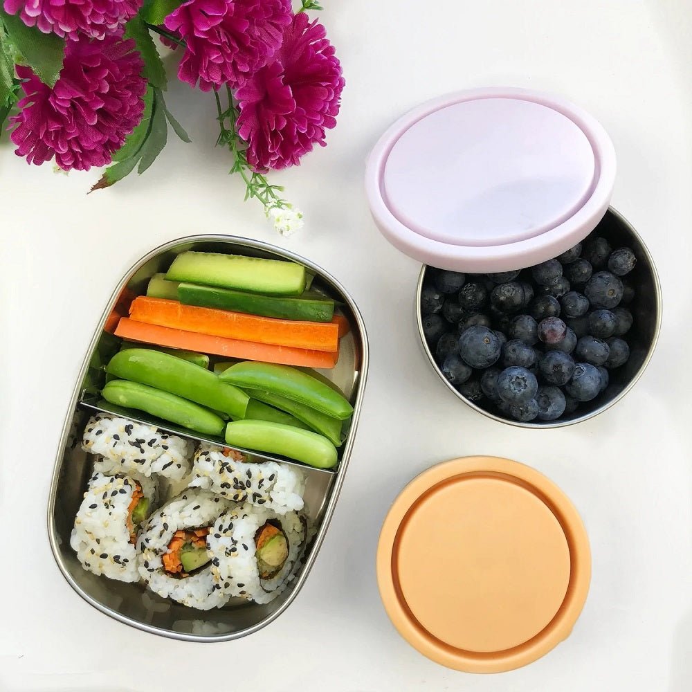 Ever EcoEver Eco Stainless Steel Bento Snack Box 2 Compartments 580ml #same day gift delivery melbourne#