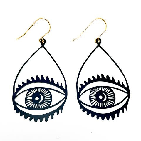 DENZ Eyes in black Earrings