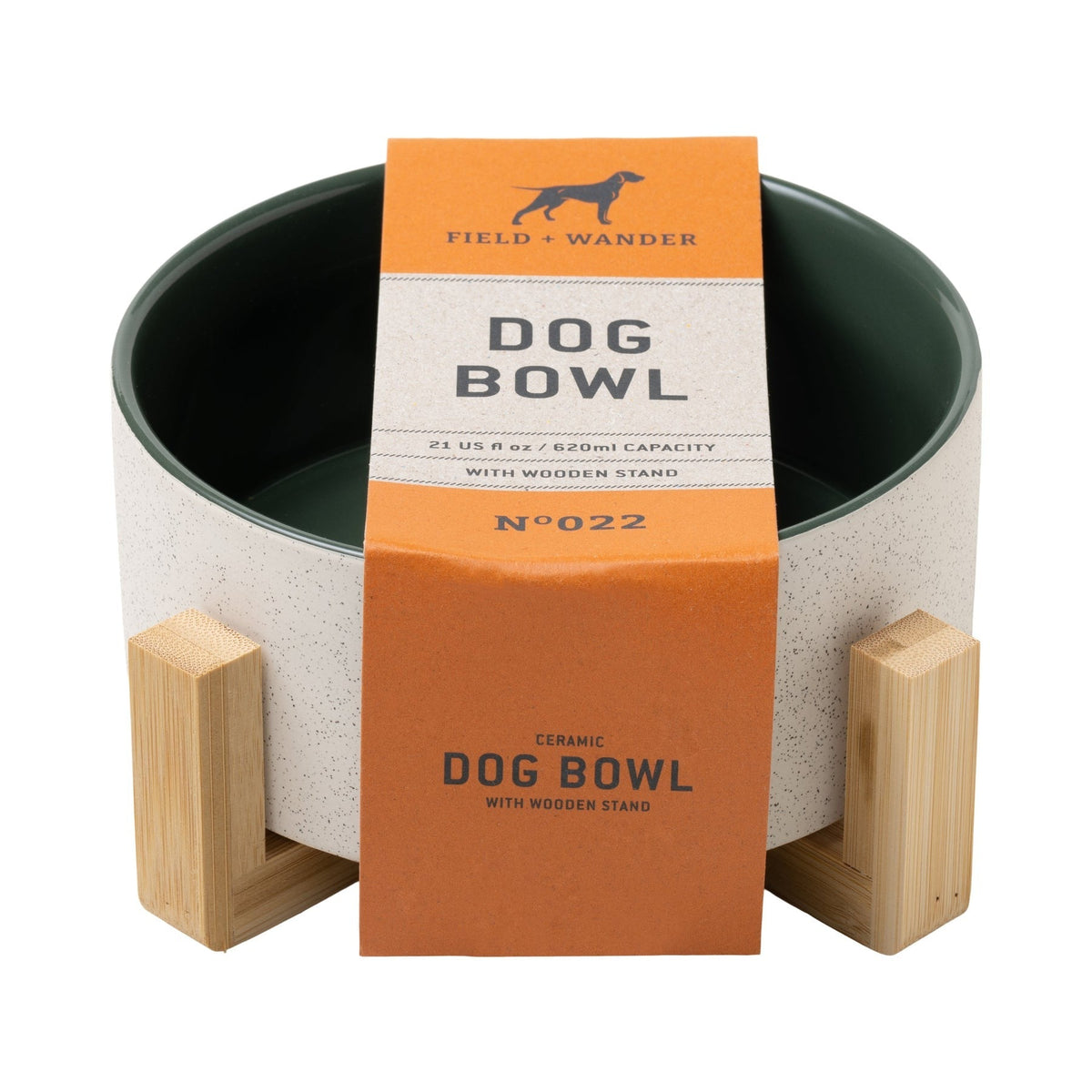 Field and WanderField and Wander Dog Bowl with Wooden Stand - Green #same day gift delivery melbourne#