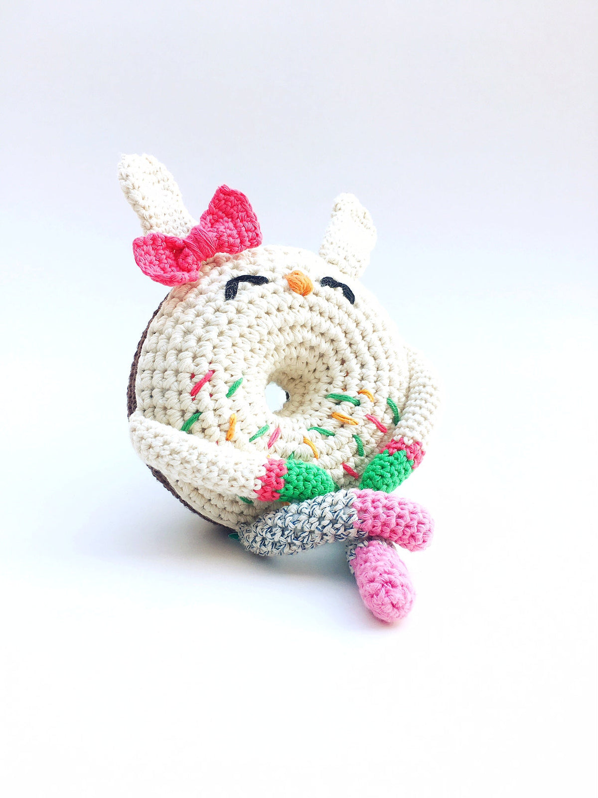 Flaming PotCrocheted Animal Donut Doll #same day gift delivery melbourne#