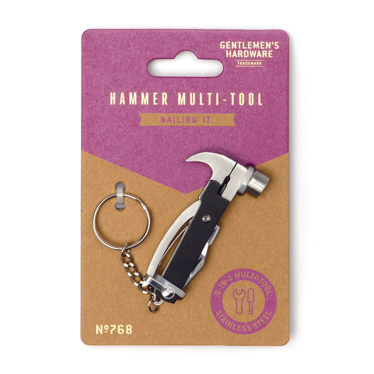 Gentlemen's HardwareGentlemen's Hardware Hammer Multi-Tool (key ring) #same day gift delivery melbourne#
