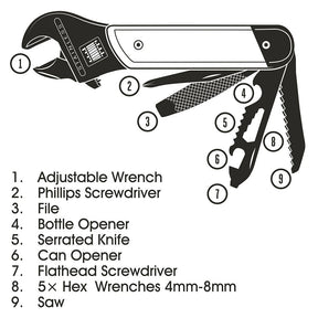 Gentlemen's Hardware Wrench Multi-Tool
