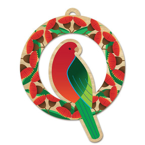 Australian Christmas tree decoration – king parrot