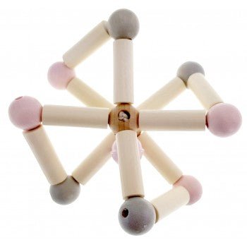 Hess-SpielzeugHess-Spielzeug Rattle Natural Twisty Pink #same day gift delivery melbourne#