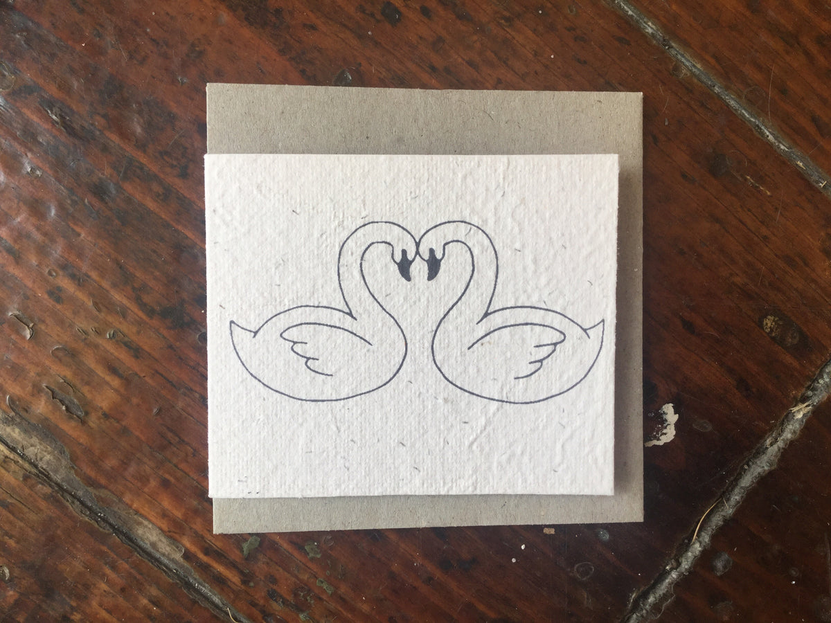 Swans Seed Card (Small) - Pookipoiga