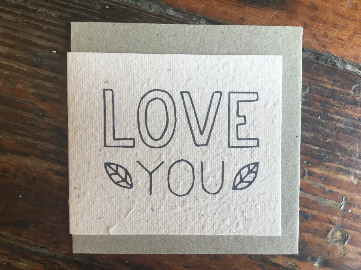 Love you Seed Card (Small) - Pookipoiga