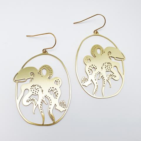 DENZ Krakens in gold Earrings