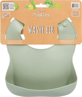 Little Mashies Washy Bib - Dusty Olive