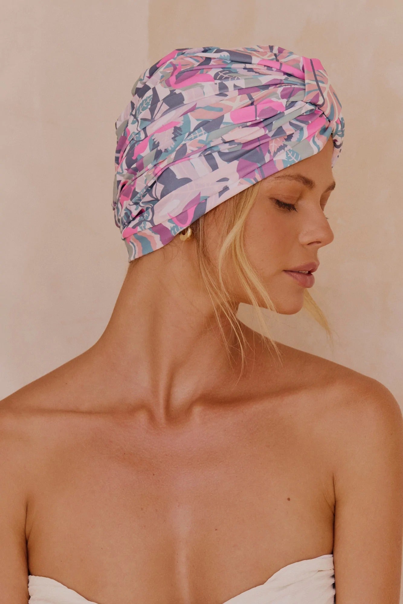 Louvelle AMELIE shower cap in Pink Camouflage
