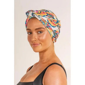 Louvelle DAHLIA shower cap in Tutti Frutti