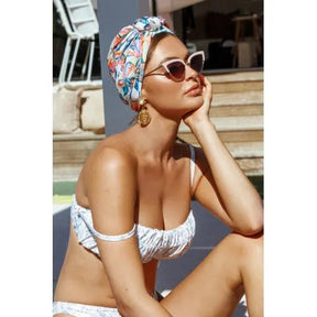 Louvelle DAHLIA shower cap in Tutti Frutti