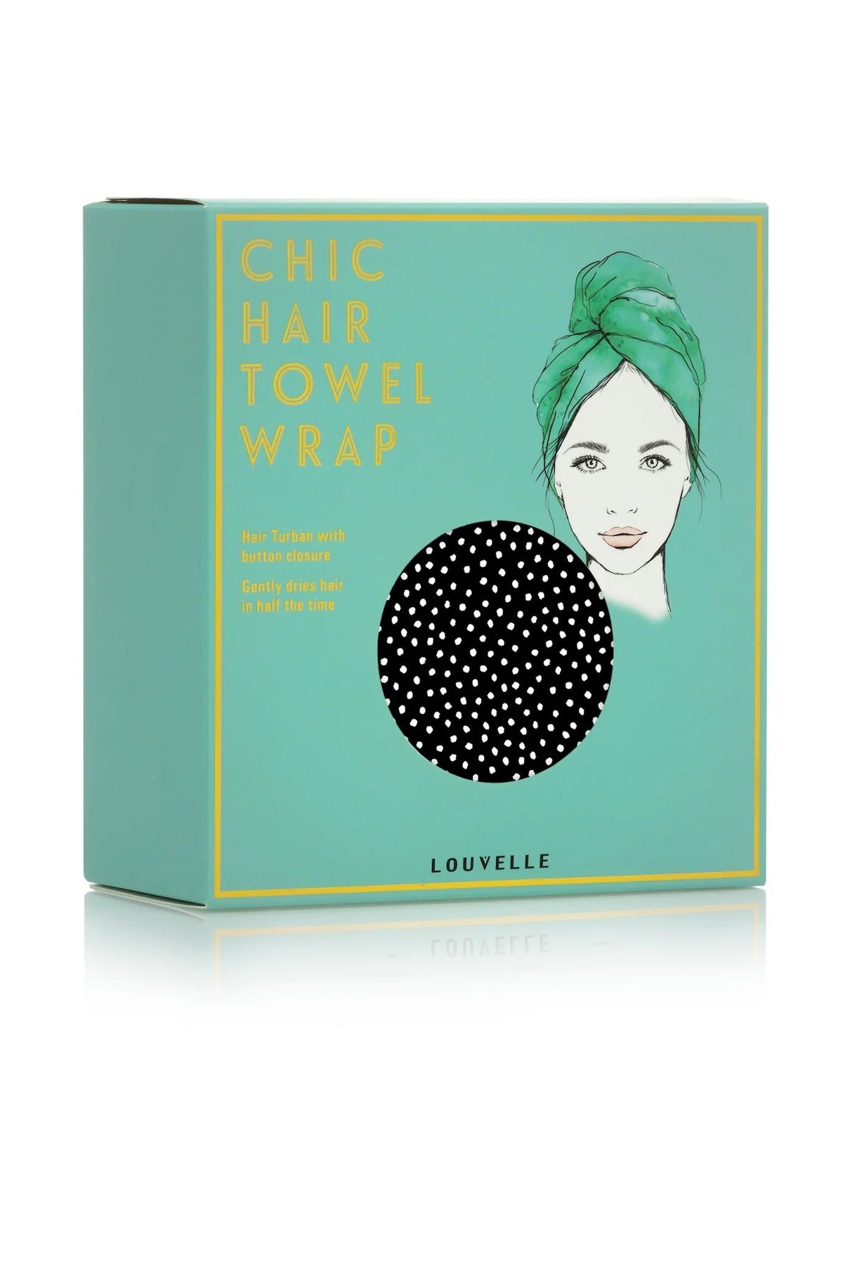 LouvelleLouvelle RIVA Hair Towel Wrap in French Navy Polka Dot #same day gift delivery melbourne#