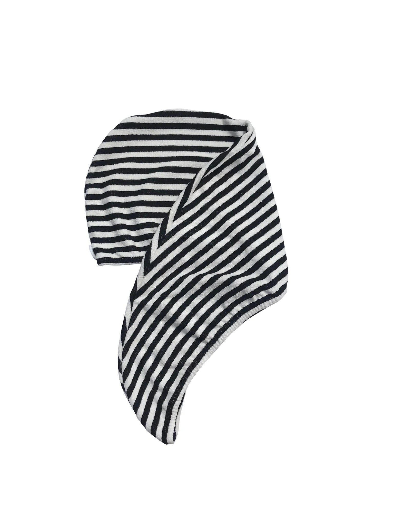 Louvelle RIVA Hair Towel Wrap in Monochrome Stripe