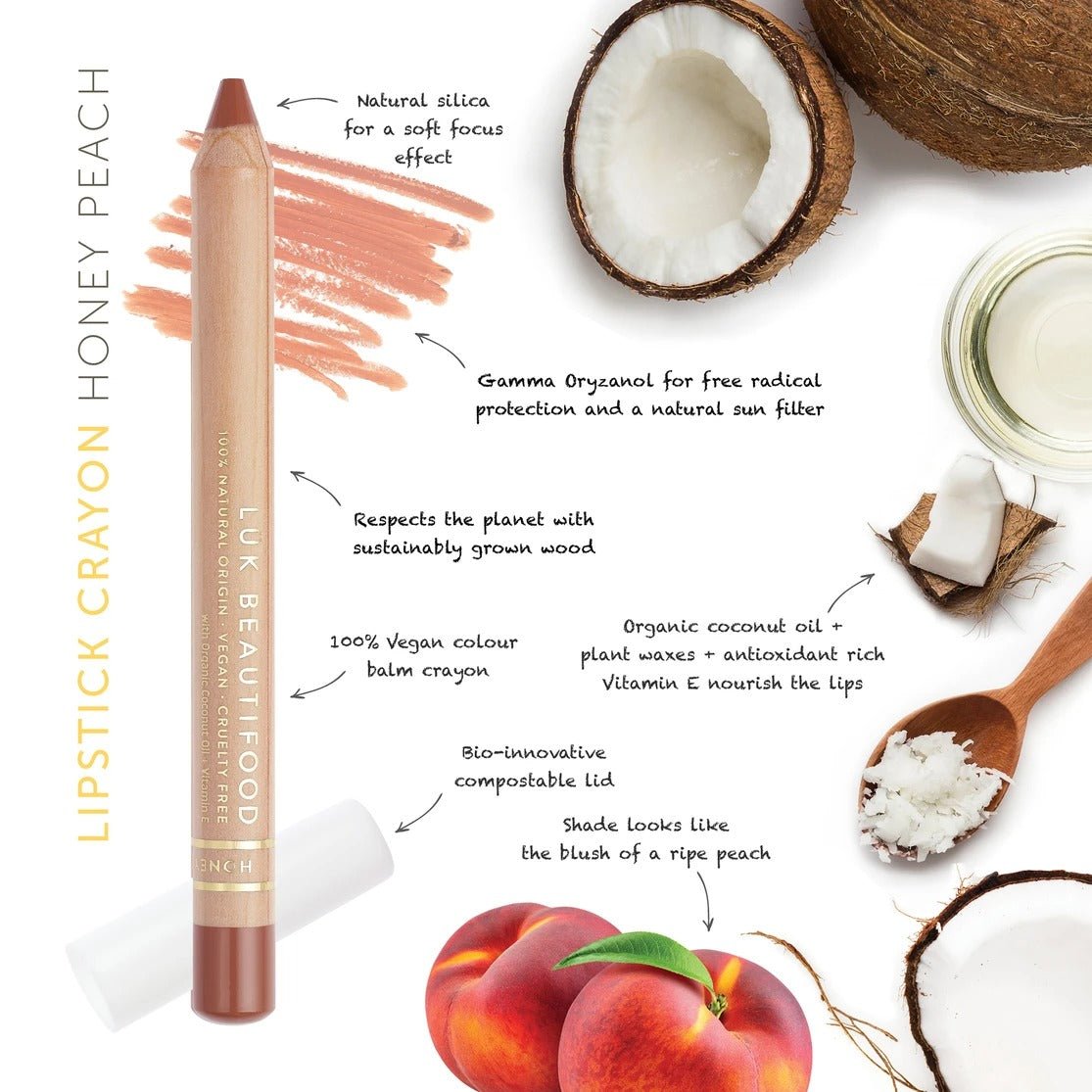 Lipstick Crayon Honey Peach