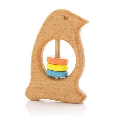 Milton AshbyMilton Ashby Wooden Penguin Rattle #same day gift delivery melbourne#