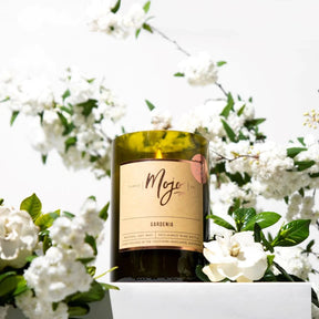 Mojo Gardenia - Spring Limited Edition - Reclaimed Wine Bottle Soy Wax Candle