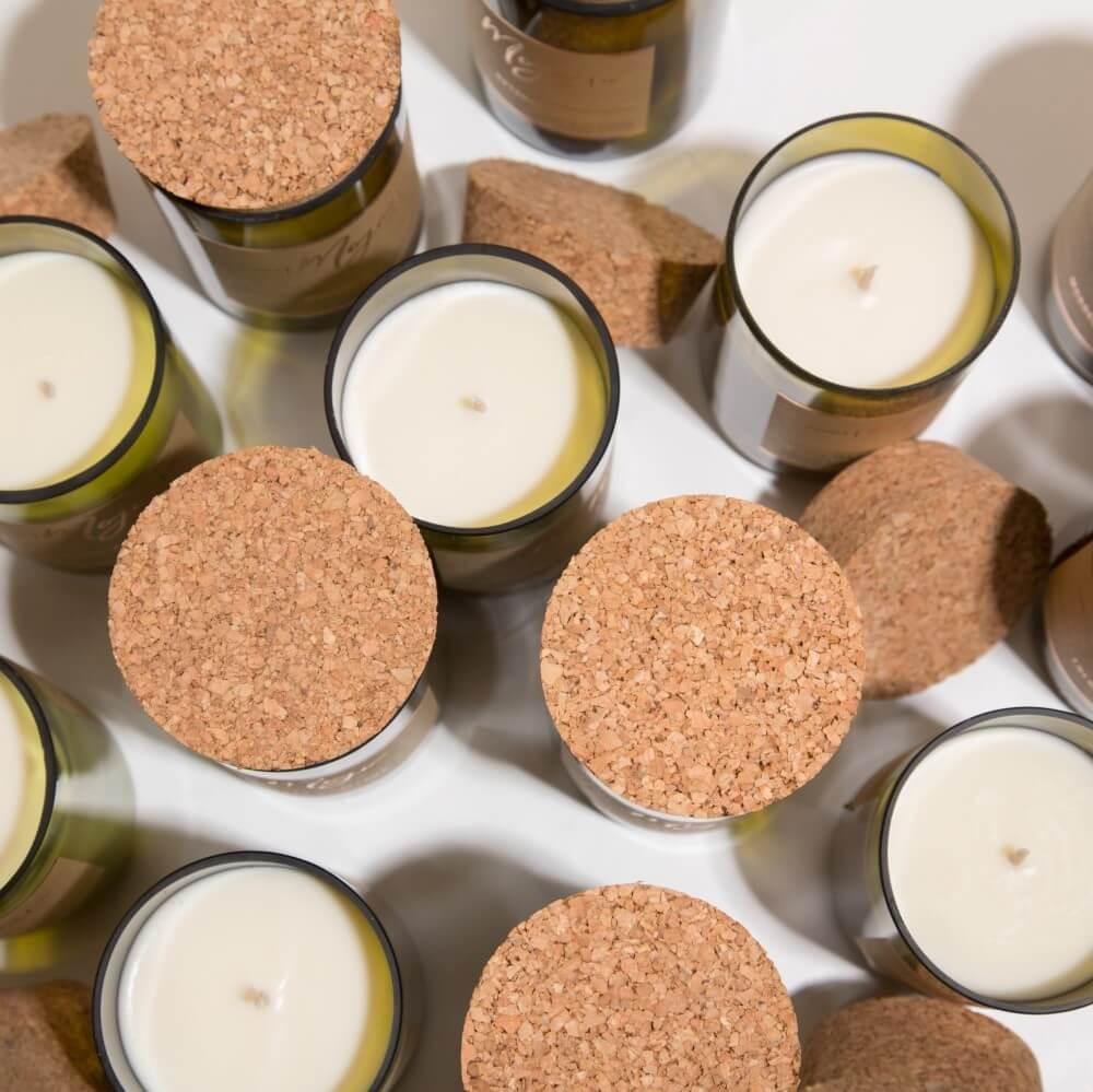 Mojo Candle CoMojo Natural unscented - Reclaimed Wine Bottle Soy Wax Candle #same day gift delivery melbourne#