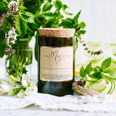 Mojo Candle Co Mojo Wild Basil and Cucumber Wine Bottle Candle #same day gift delivery melbourne#