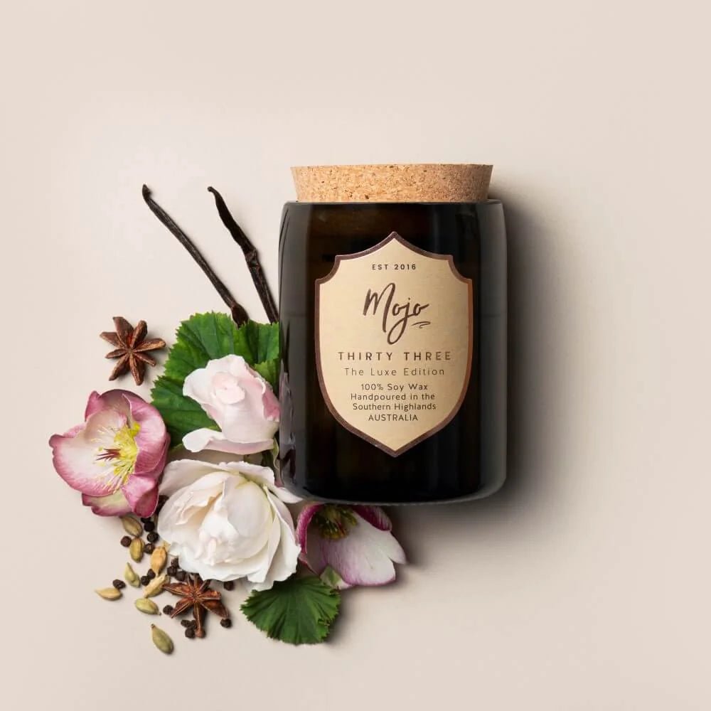 Thirty Three - Reclaimed Champagne Bottle - Luxe Edition Candle
