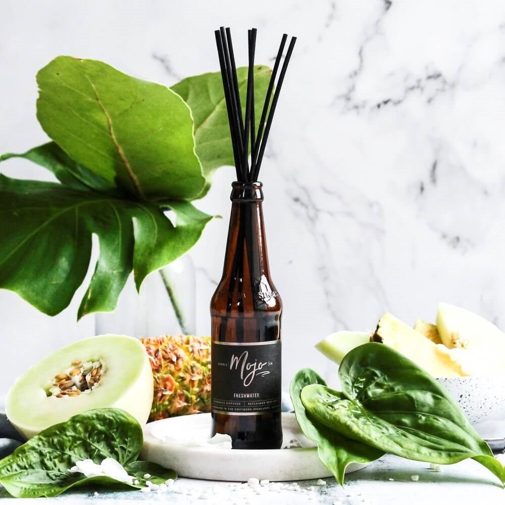 Mojo Candle Co Freshwater - Premium Reclaimed Beer Bottle Diffuser