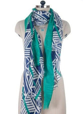 Nine YaksNine Yaks Blue Geometric shawl #same day gift delivery melbourne#