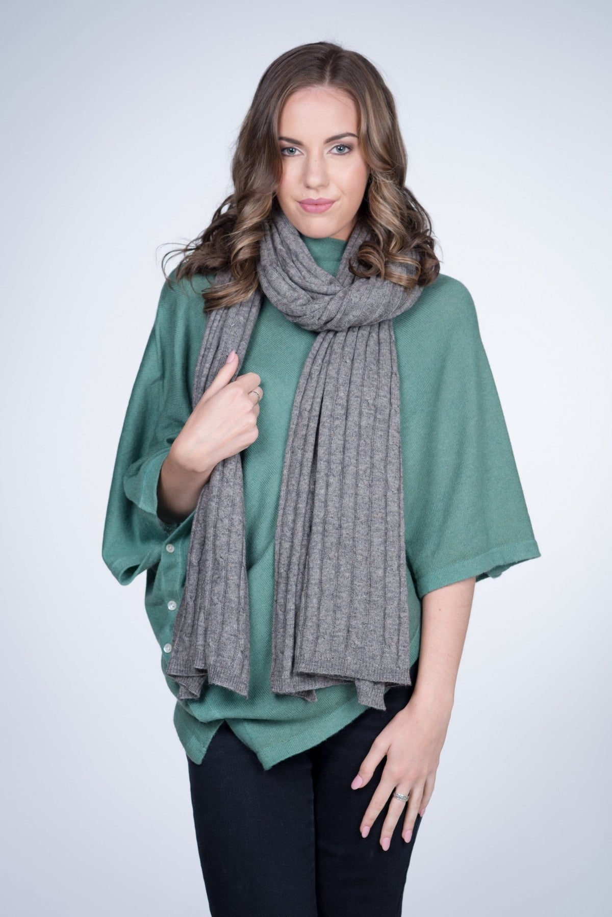 Nine YaksNine Yaks Cable Knit Natural Cashmere Shawl #same day gift delivery melbourne#