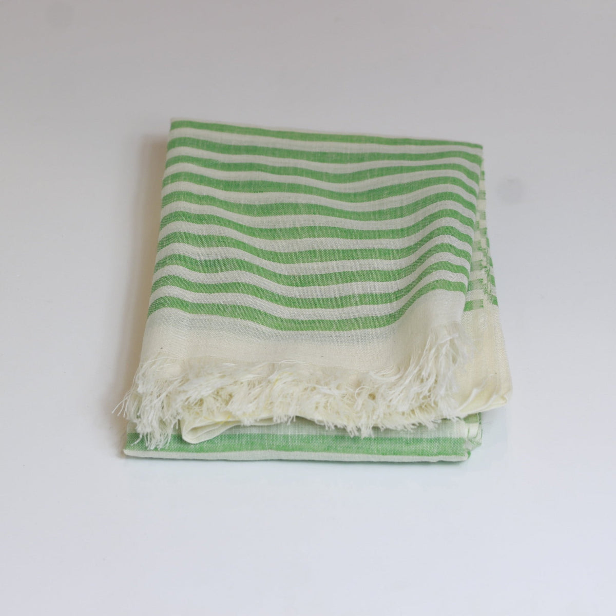 Nine YaksNine Yaks Cotton scarf - green stripe #same day gift delivery melbourne#