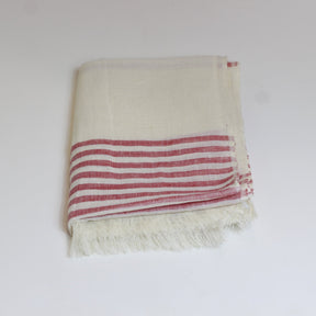 Nine Yaks Cotton scarf - pink stripe