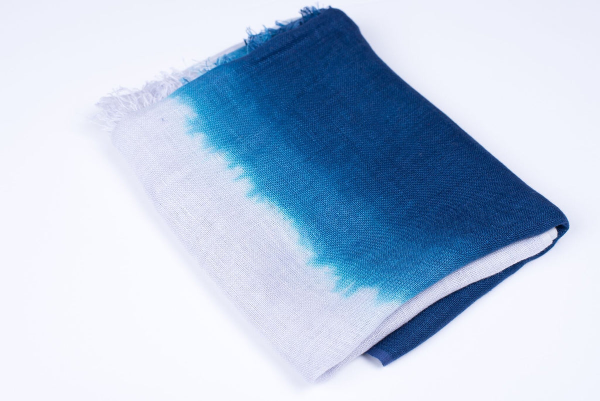 Nine YaksNine Yaks Linen Scarf Blue #same day gift delivery melbourne#