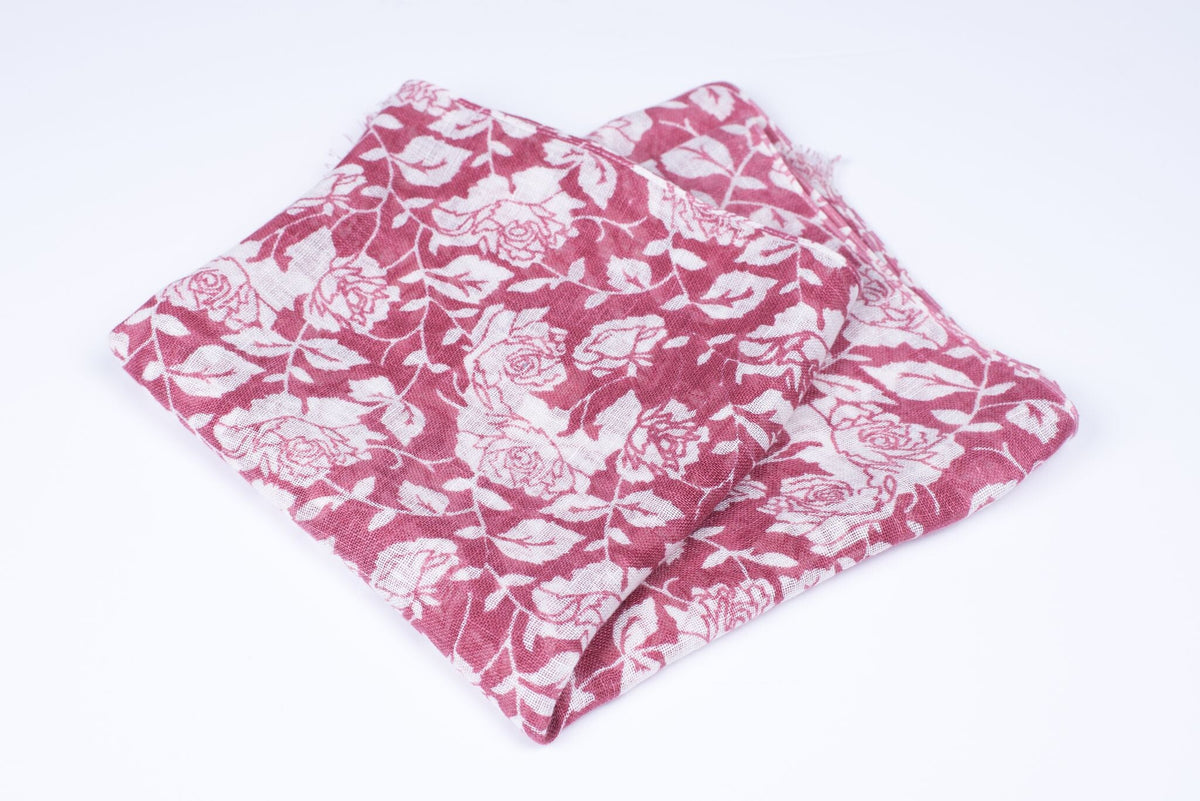 Nine YaksNine Yaks Linen Scarf Roses #same day gift delivery melbourne#