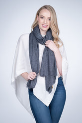 Nine YaksNine Yaks Natural Cashmere Shawl - Charcoal #same day gift delivery melbourne#