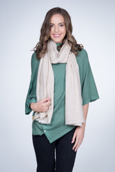 Nine YaksNine Yaks Natural Cashmere Shawl - Cream #same day gift delivery melbourne#
