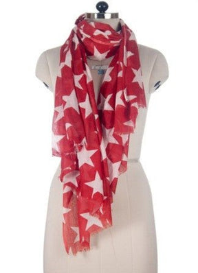 Nine Yaks Red Star Shawl - 100% Cotton Eco-Friendly