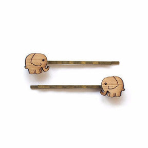 One Happy Leaf Elephant Hairpins