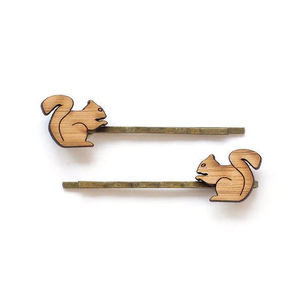 One Happy Leaf Squirrel hair pins