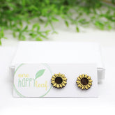 One Happy LeafOne Happy Leaf Sunflower stud earrings #same day gift delivery melbourne#
