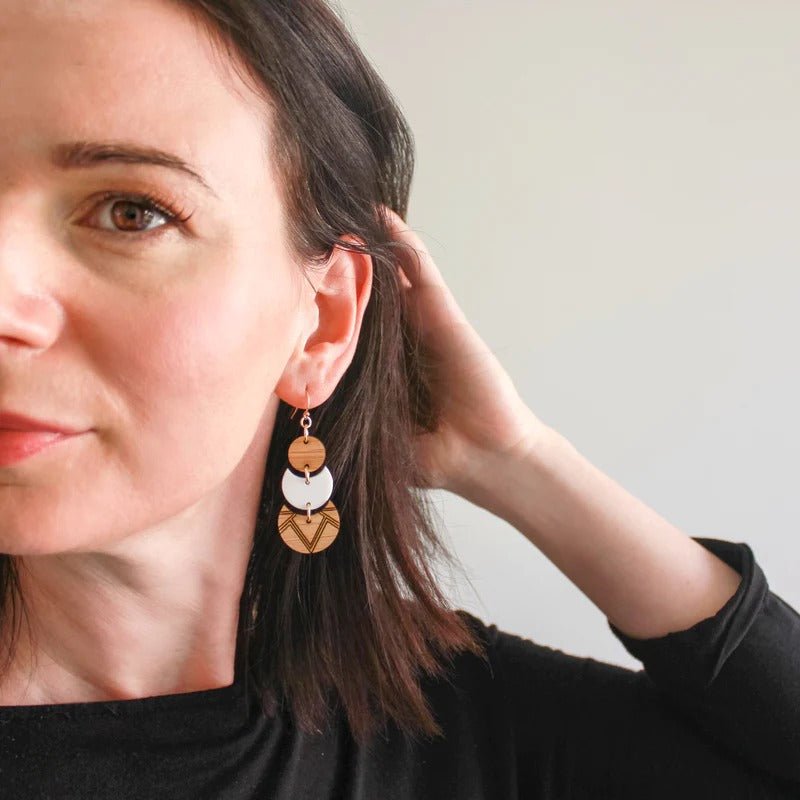 One Happy LeafOne Happy Leaf Tribe dangle earrings #same day gift delivery melbourne#