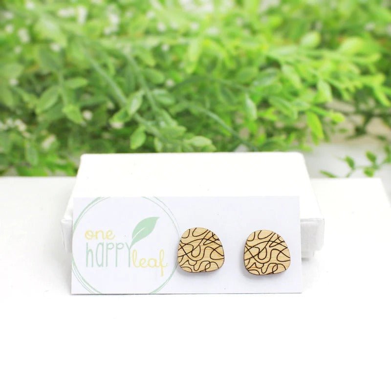 One Happy LeafOne Happy Leaf WHIRLWIRD STUD EARRINGS #same day gift delivery melbourne#